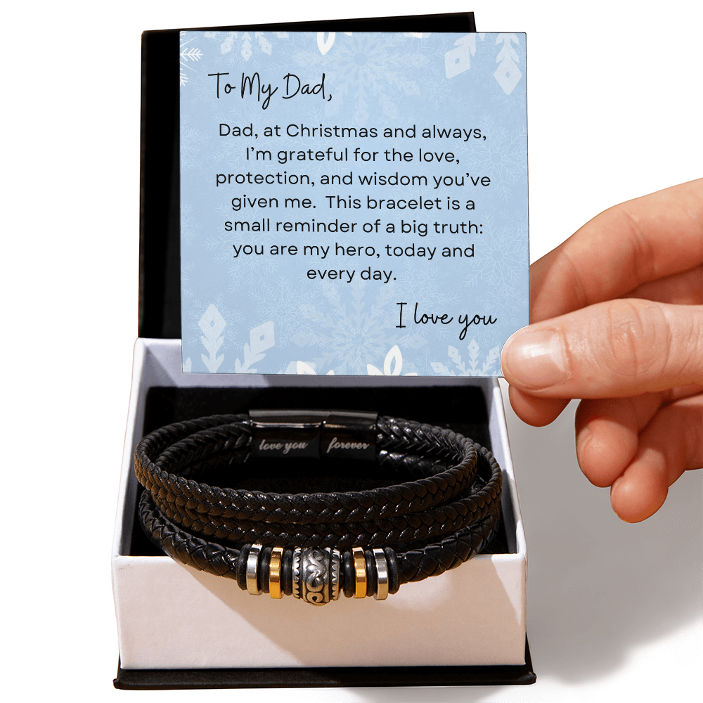 To My Dad, I Love You | Winter Snowflake Christmas Exclusive | Love You Forever Bracelet