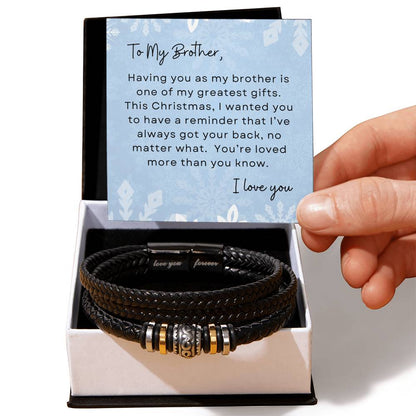 To My Brother, I Love You | Winter Snowflake Christmas Exclusive | Love You Forever Bracelet