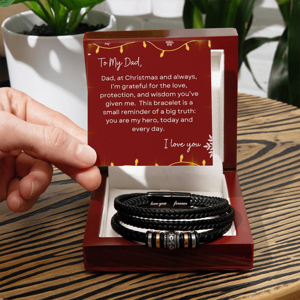 To My Dad, I Love You | Lights and Snowflakes Christmas Exclusive | Love You Forever Bracelet