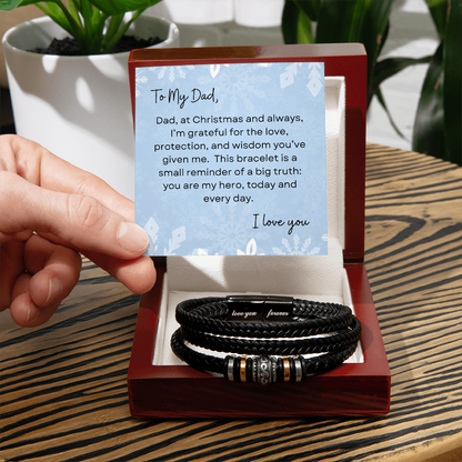 To My Dad, I Love You | Winter Snowflake Christmas Exclusive | Love You Forever Bracelet