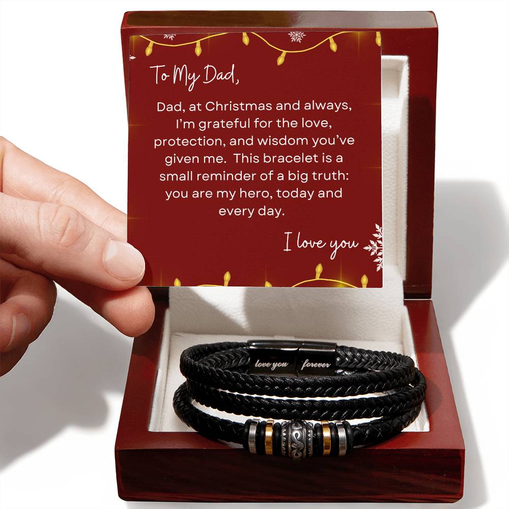 To My Dad, I Love You | Lights and Snowflakes Christmas Exclusive | Love You Forever Bracelet