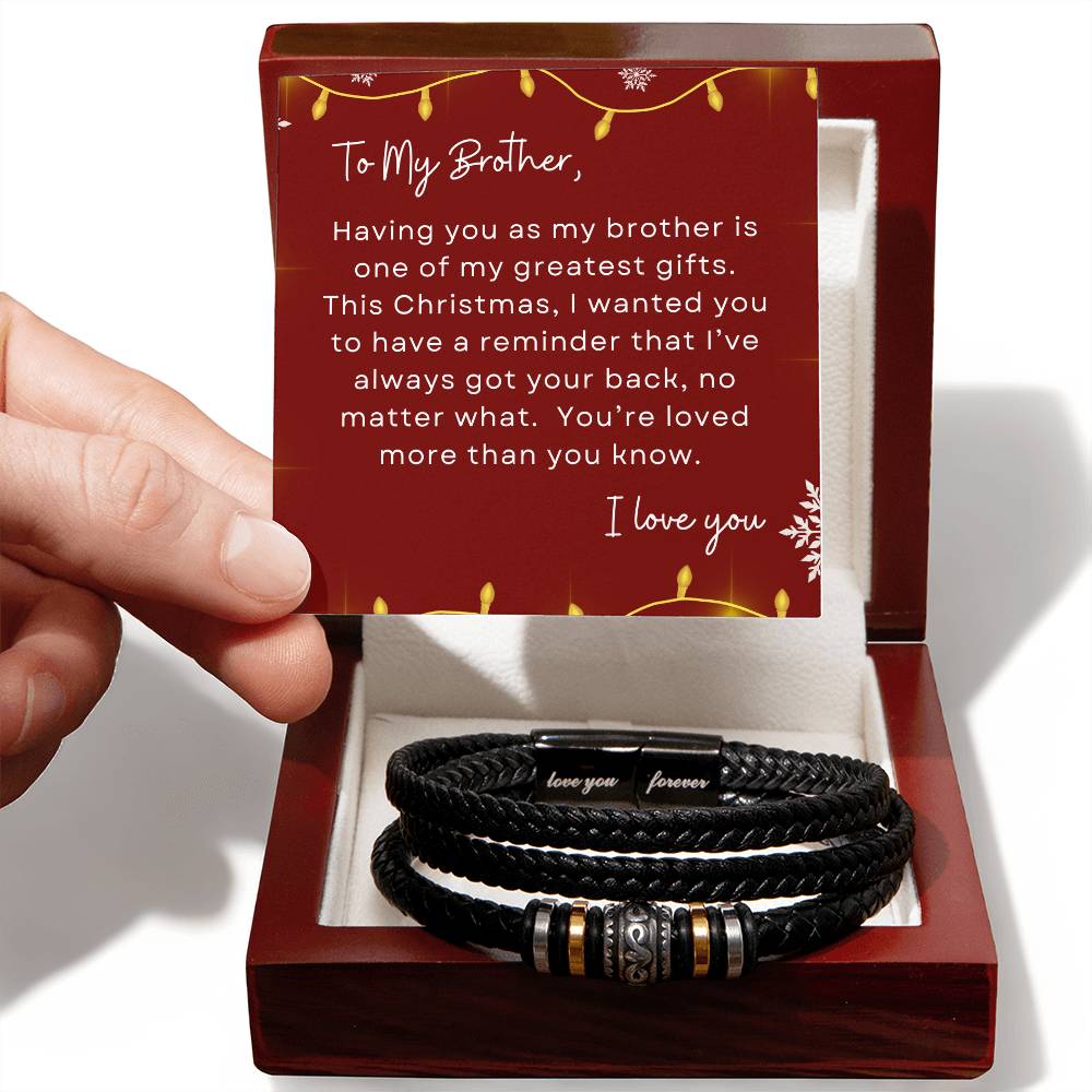 To My Brother, I Love You |  Lights and Snowflakes Christmas Exclusive | Love You Forever Bracelet