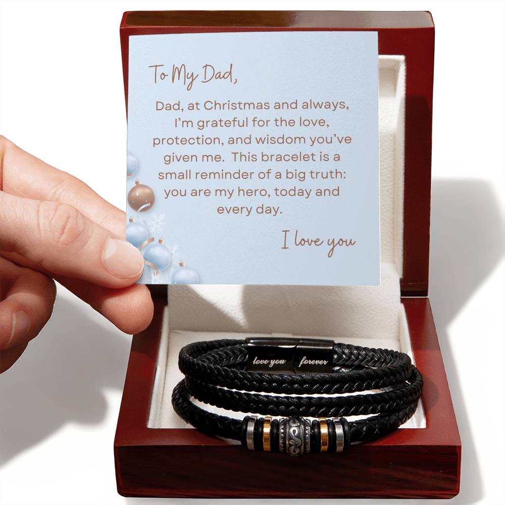 To My Dad, I Love You | Ornaments Christmas Exclusive | Love You Forever Bracelet