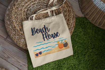 Beach Please | Canvas Tote Bag