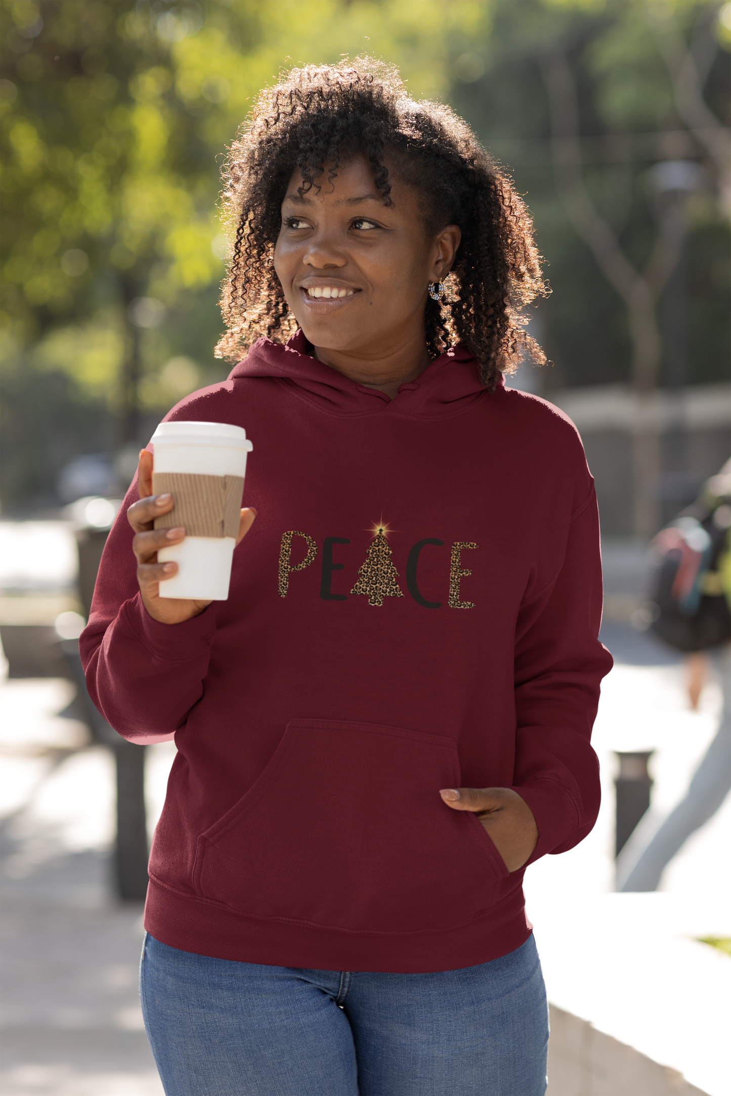 Peace Animal Print | Adult Pullover Hoodie