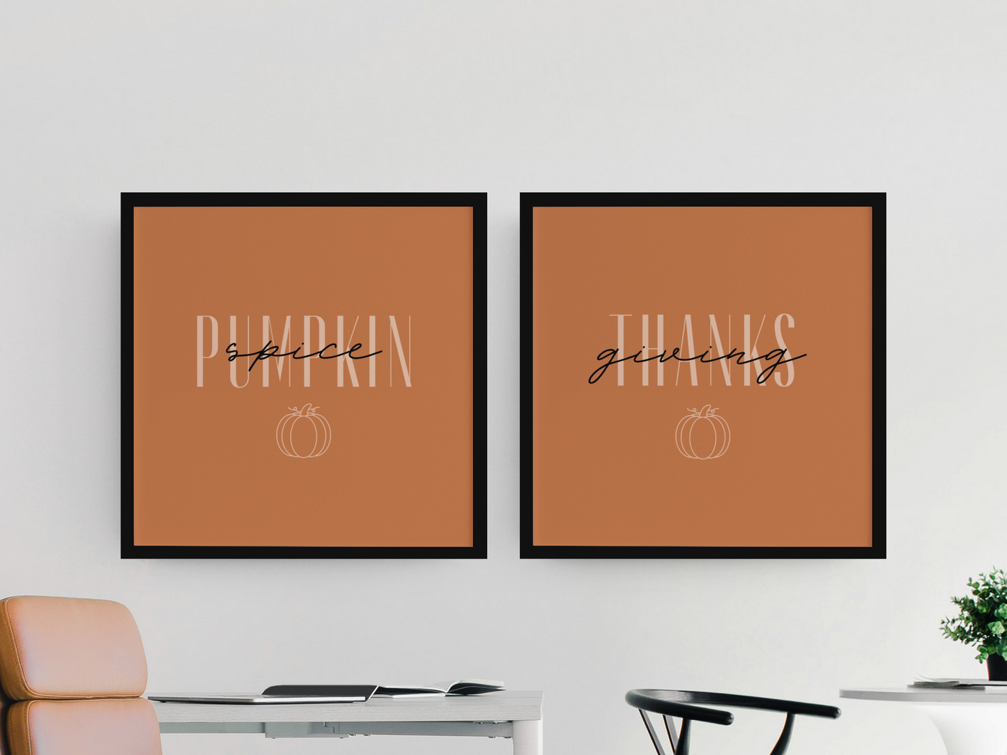 Pumpkin Spice Orange | Deluxe Square Canvas 1.5in Frame