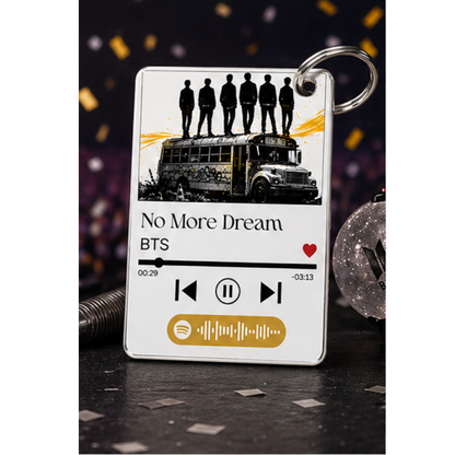 K-Pop Concert Memory Keychain | Custom Music Code Keepsake with Personalized Back