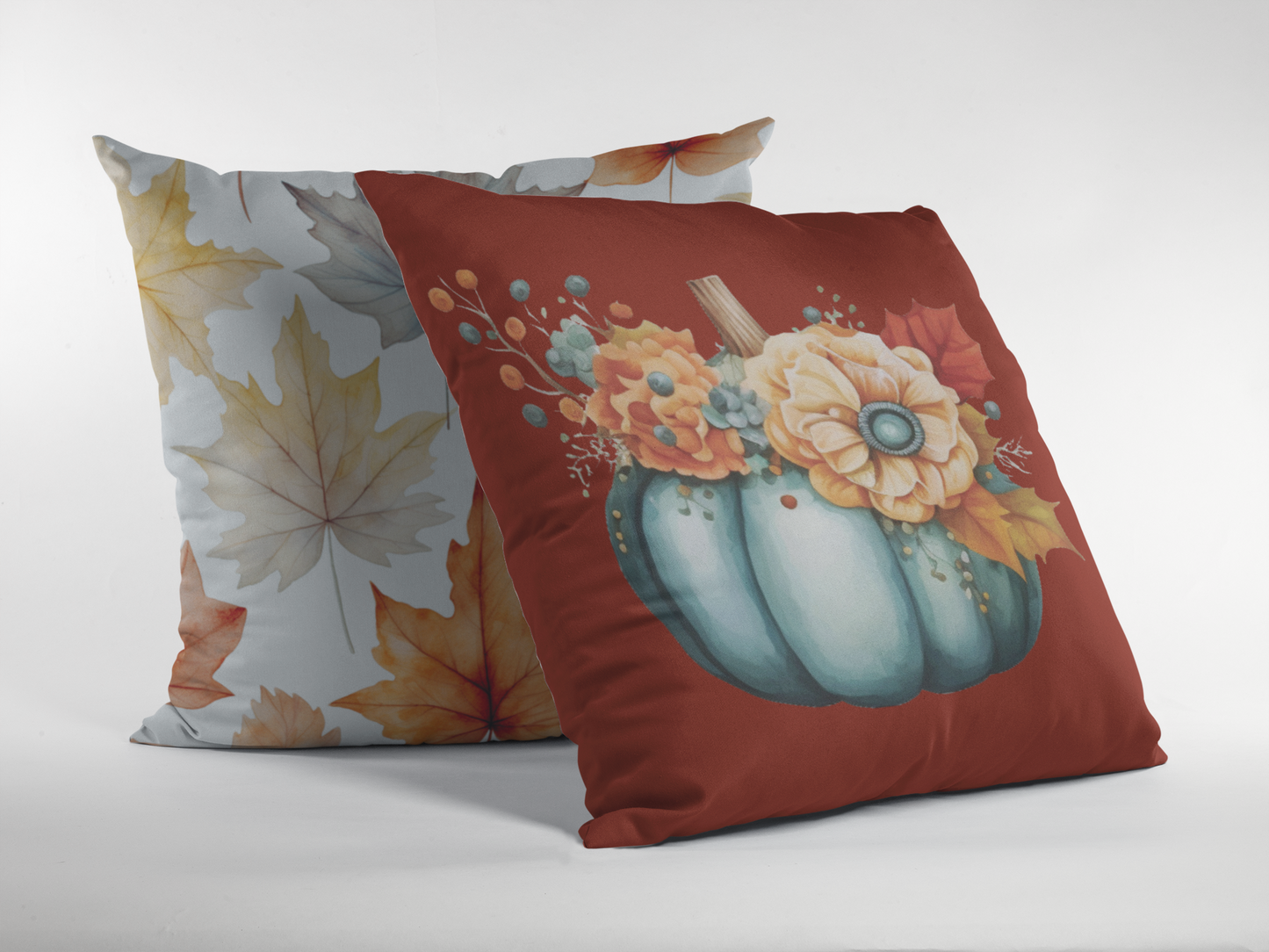 Autumn Pumpkin | Reversible Decorative Pillow 18in x 18in