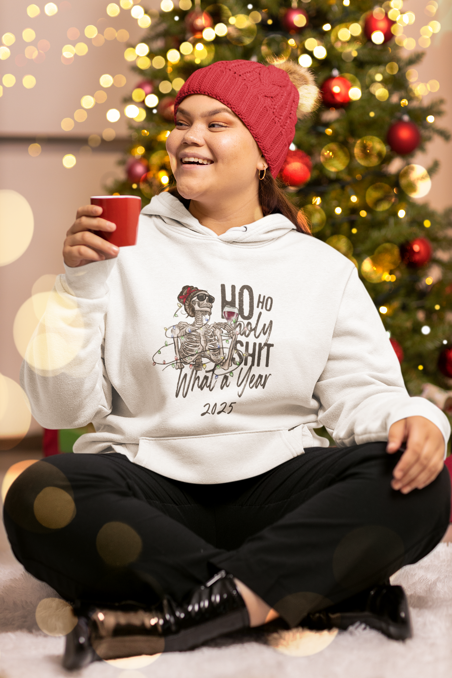 Ho Ho Holy Sh!t What A Year 2025 | Adult Pullover Hoodie