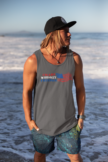 Cigars Whiskey Freedom | Tank Top