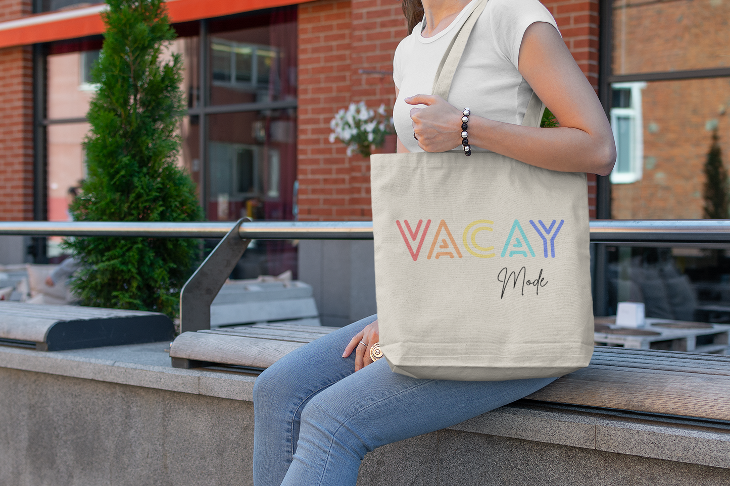 Vacay Mode Retro | Canvas Tote Bag