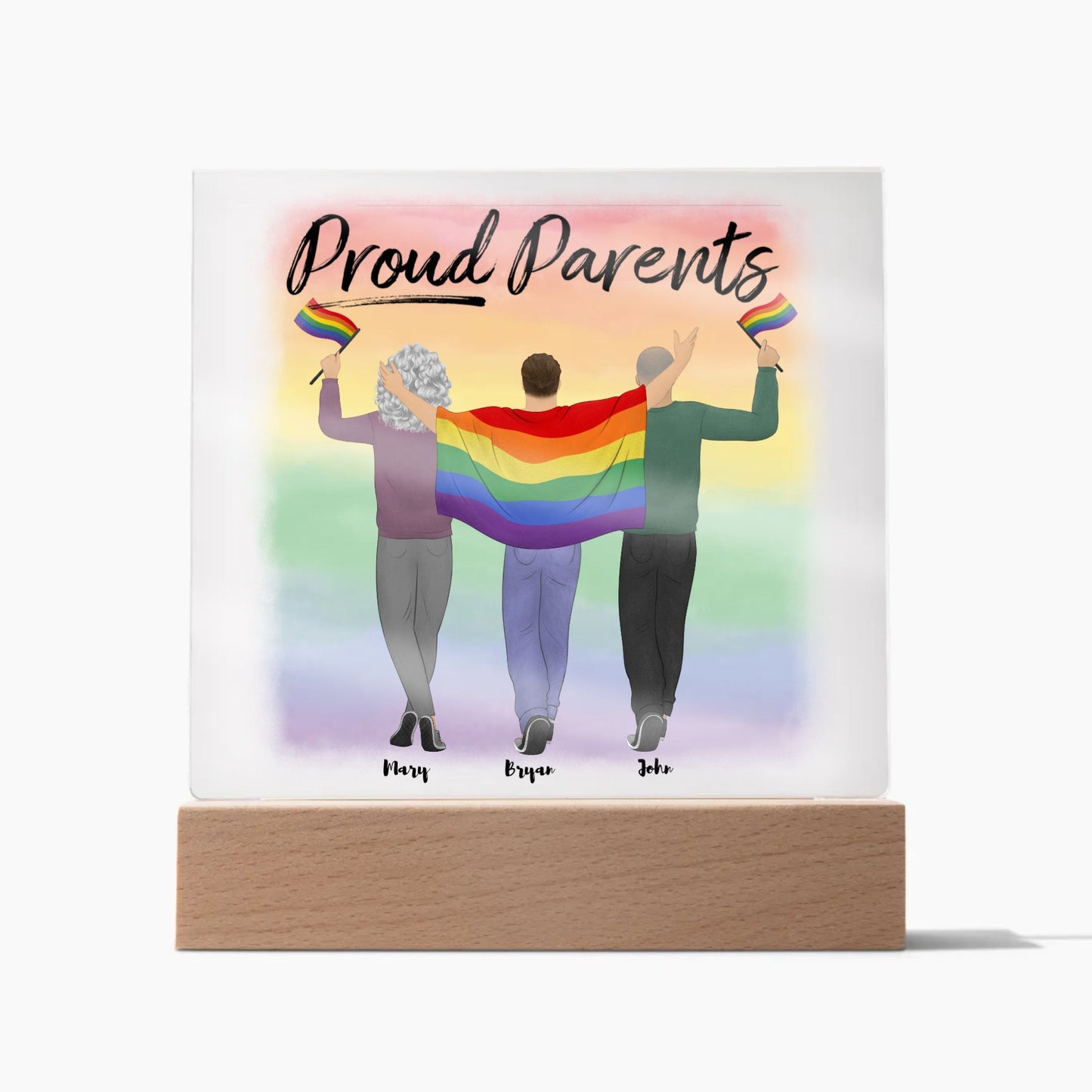 Proud Parents | Personalized Acrylic Square Plaque